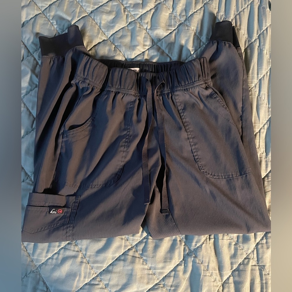 Charcoal Gray Jogger Scrub Pants